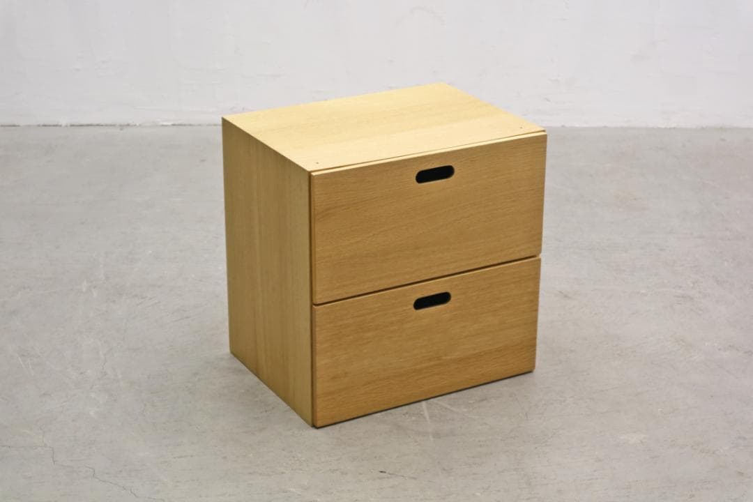 2個セット MUJI 無印良品 スタッキングチェスト 引き出し 2杯 オーク 2