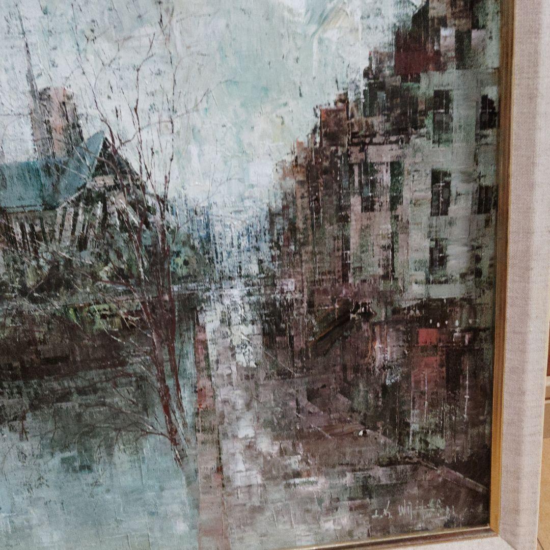 値下げ　ヨーロッパ　油絵　原画　街並み