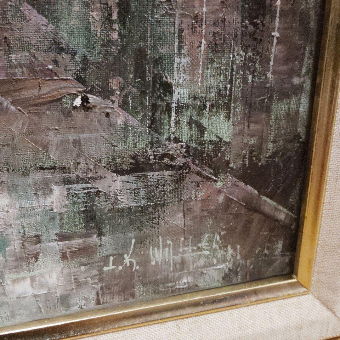 値下げ　ヨーロッパ　油絵　原画　街並み