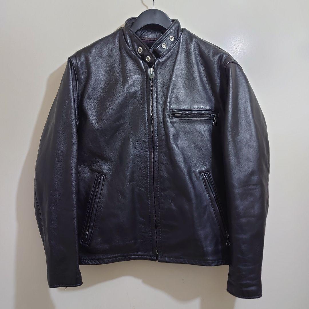 ★美品★Schott６４１　シングルライダース　黒　size４０　アメリカ製