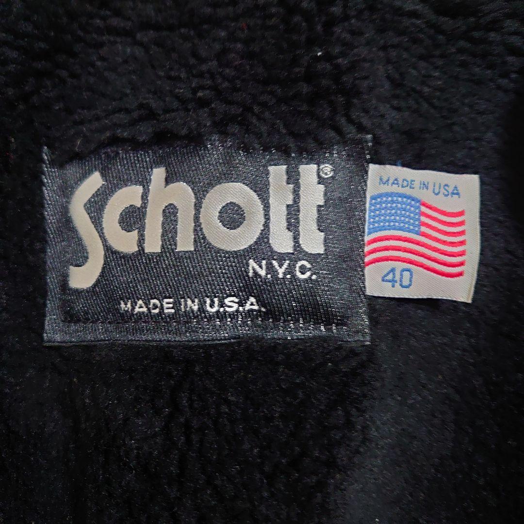 ★美品★Schott６４１　シングルライダース　黒　size４０　アメリカ製