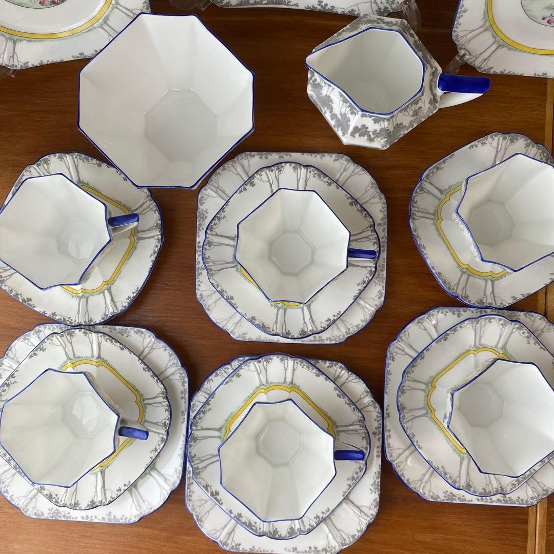 シェリー　クイーンアン　マイガーデン　カップ　ソーサー　プレート　5人用セット