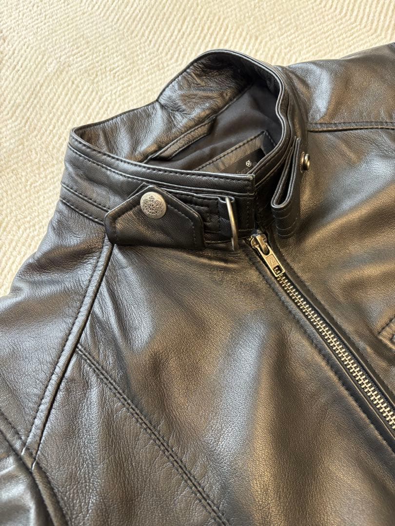 リューグーレザーズ／ラムレザー シングルライダース レザージャケット M