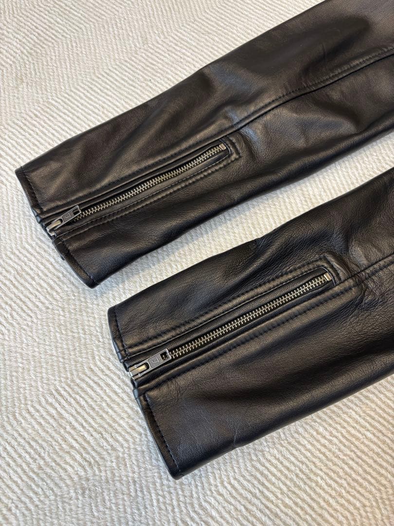 リューグーレザーズ／ラムレザー シングルライダース レザージャケット M