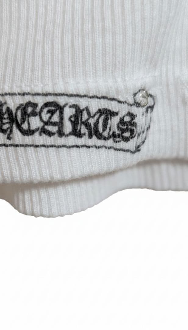 クロムハーツ　タンクトップ　ホワイト　ラインストーンChrome Hearts