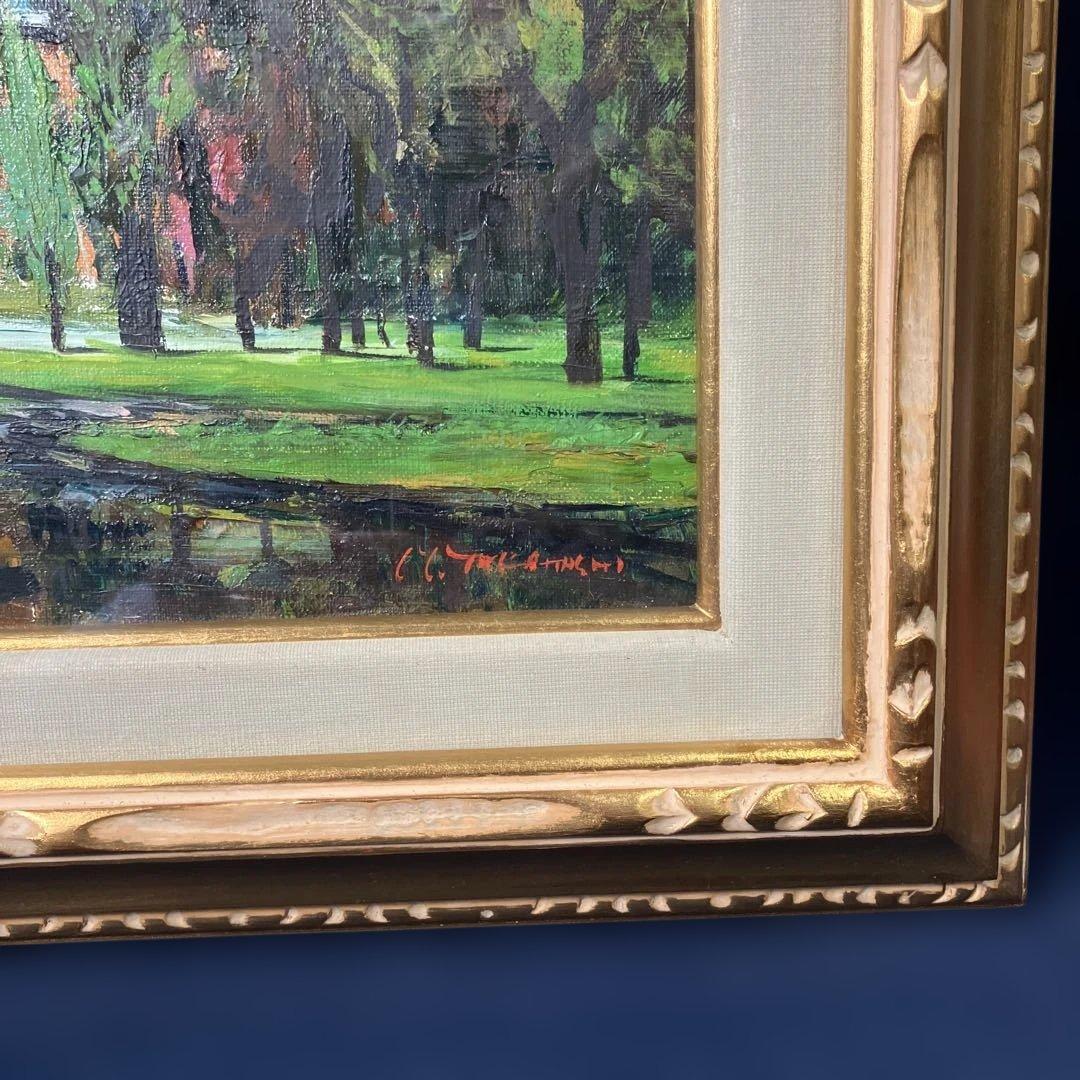 油彩　髙橋益之　「道庁　F6」