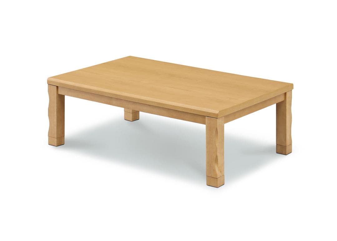 【新品】継脚付きこたつ　こたつヒーター 120 ナチュラル 匠 暖卓 高さ調整