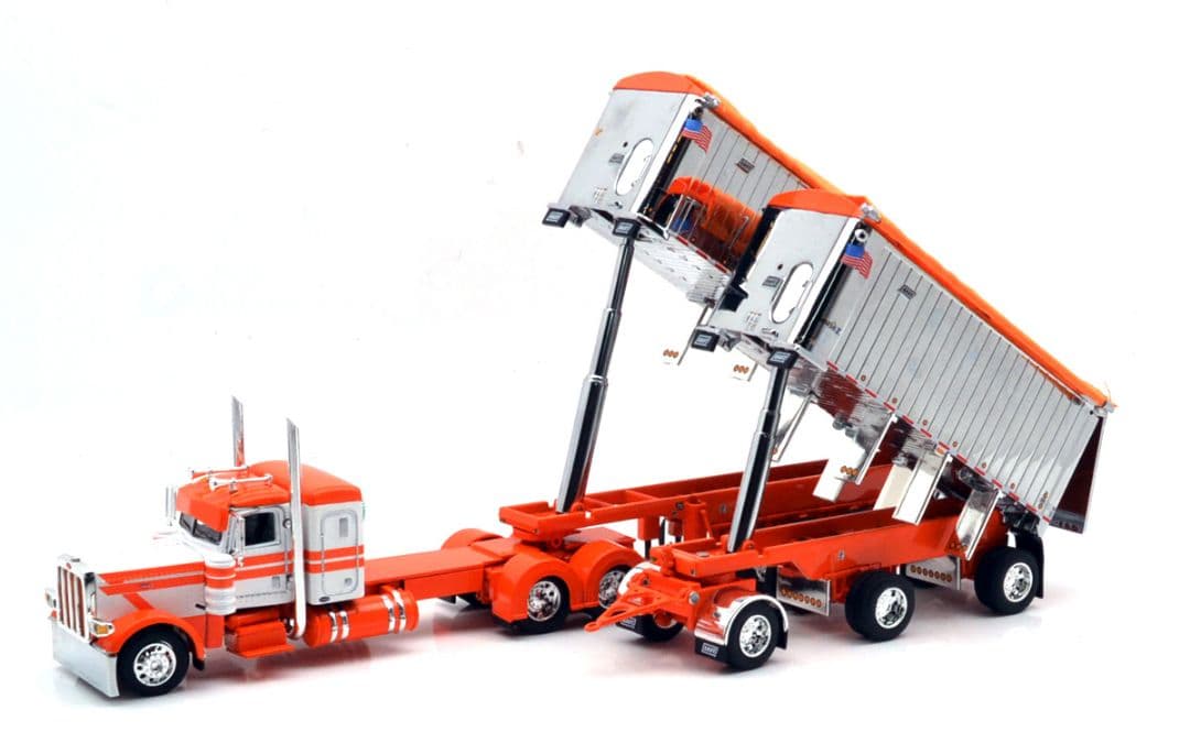 ミシガン31フィート&20フィート・エンドダンプ・トレーラー(オレンジ)