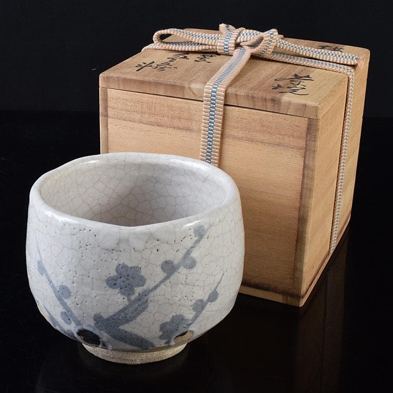 Gojyo　茶道具　荒川豊蔵作　志野梅図茶碗　鵬雲斎極め箱　M　R7966