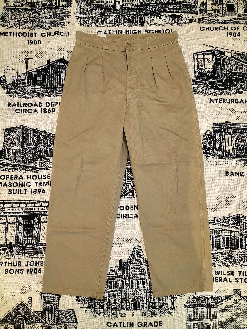 【実物】フランス軍　M52チノパンツ　サイズ３４　後期タイプ