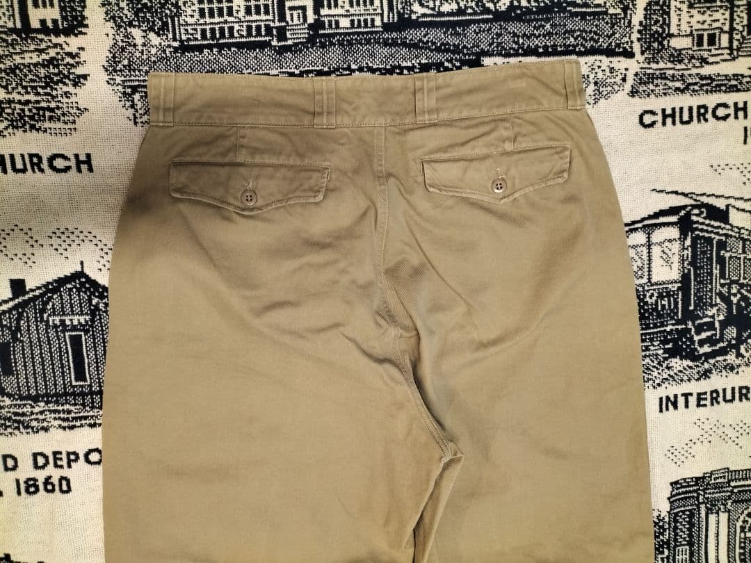 【実物】フランス軍　M52チノパンツ　サイズ３４　後期タイプ