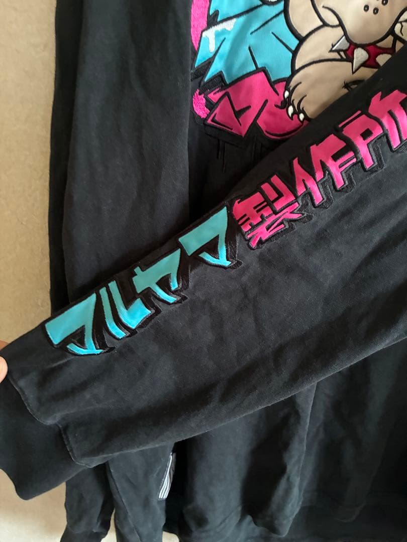 ガルフィ　丸山ゴンザレス　裏社会ジャーニーコラボロングTシャツ　ブラック　XL