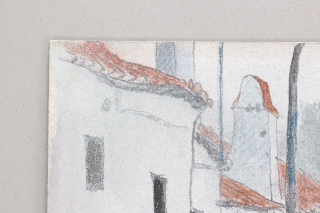 No5297額装　久保嶺爾　「朝霧」　直筆サイン　落款　共シール　風景　送料無料