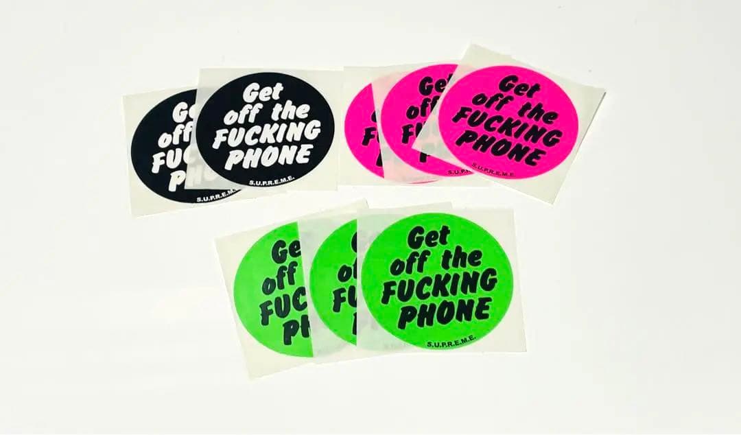 2010AW supreme ステッカー〝ゲットオフザファッキングテレフォン″