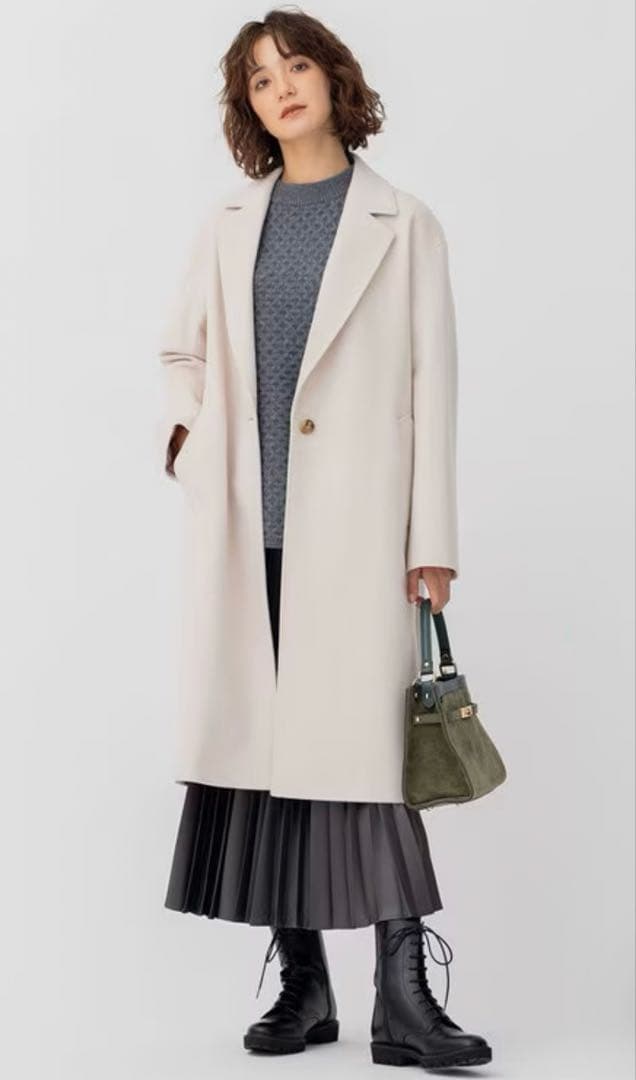 【新品未使用】23区　ウールカシミア ビーバーチェスターコート　36