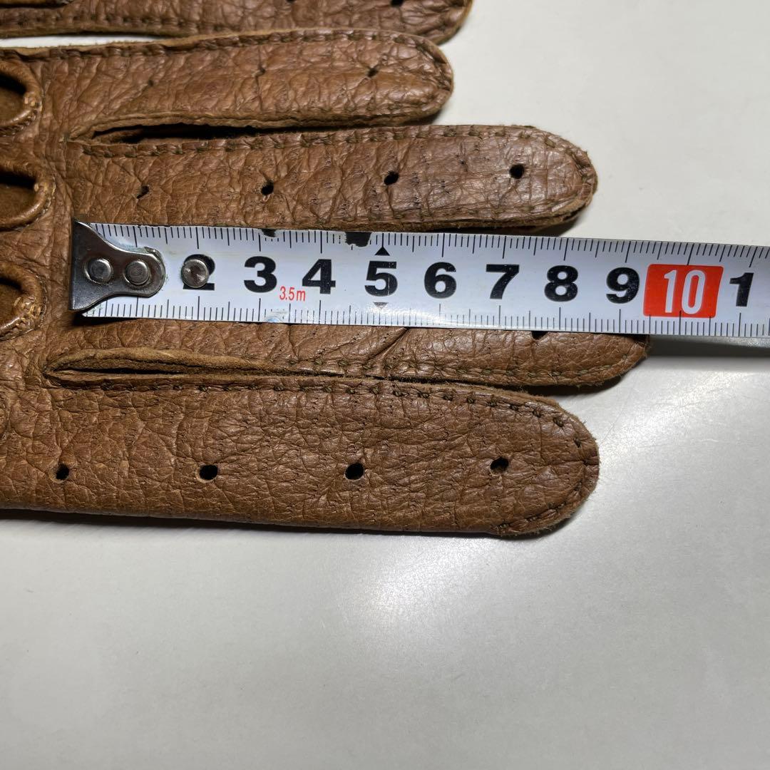 ROECKL ペッカリー革 ドライビング グローブ　一枚革　ブラウン色