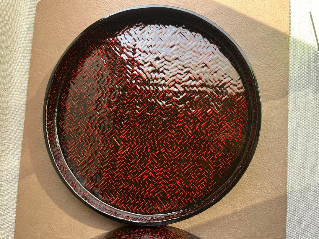 らんたい漆器　茶櫃　約25.2㎝