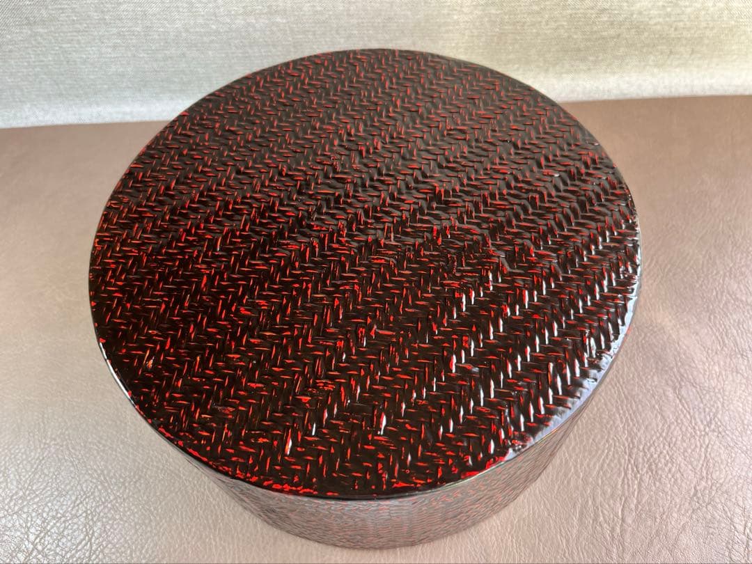 らんたい漆器　茶櫃　約25.2㎝