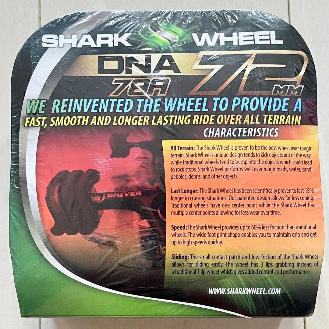 22☆新品 未開封☆ シャークウィール 72mm 78a クリア グリーン
