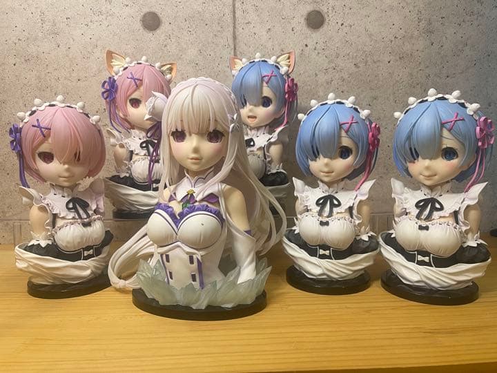 一番くじ　A賞　ラストワン賞　レム　ラム　エミリア　アートスケールフィギュア