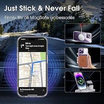 CASEKOO iPhone 14 Pro 用 ケース クリア ワイヤレス充電