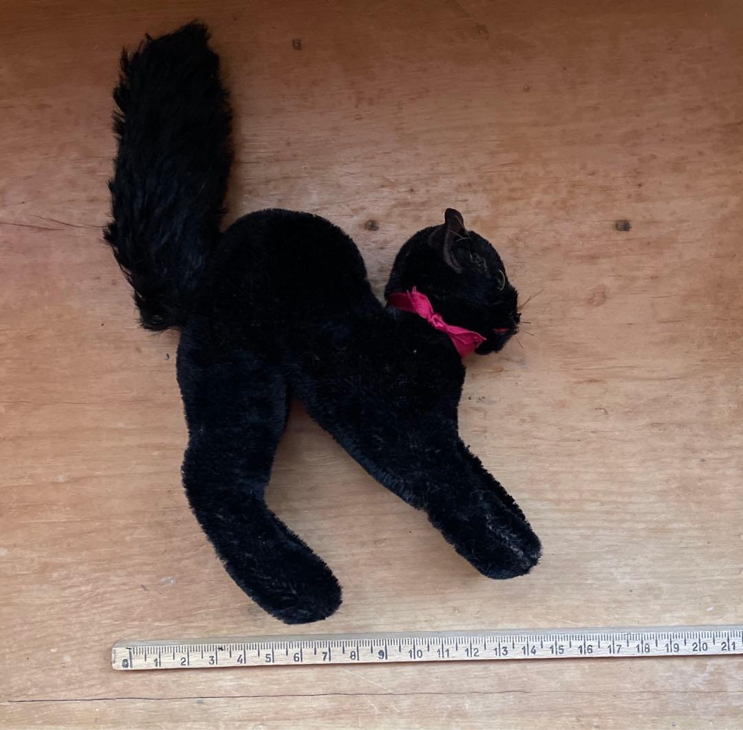 ヴィンテージ　シュタイフ　トムキャット　黒猫