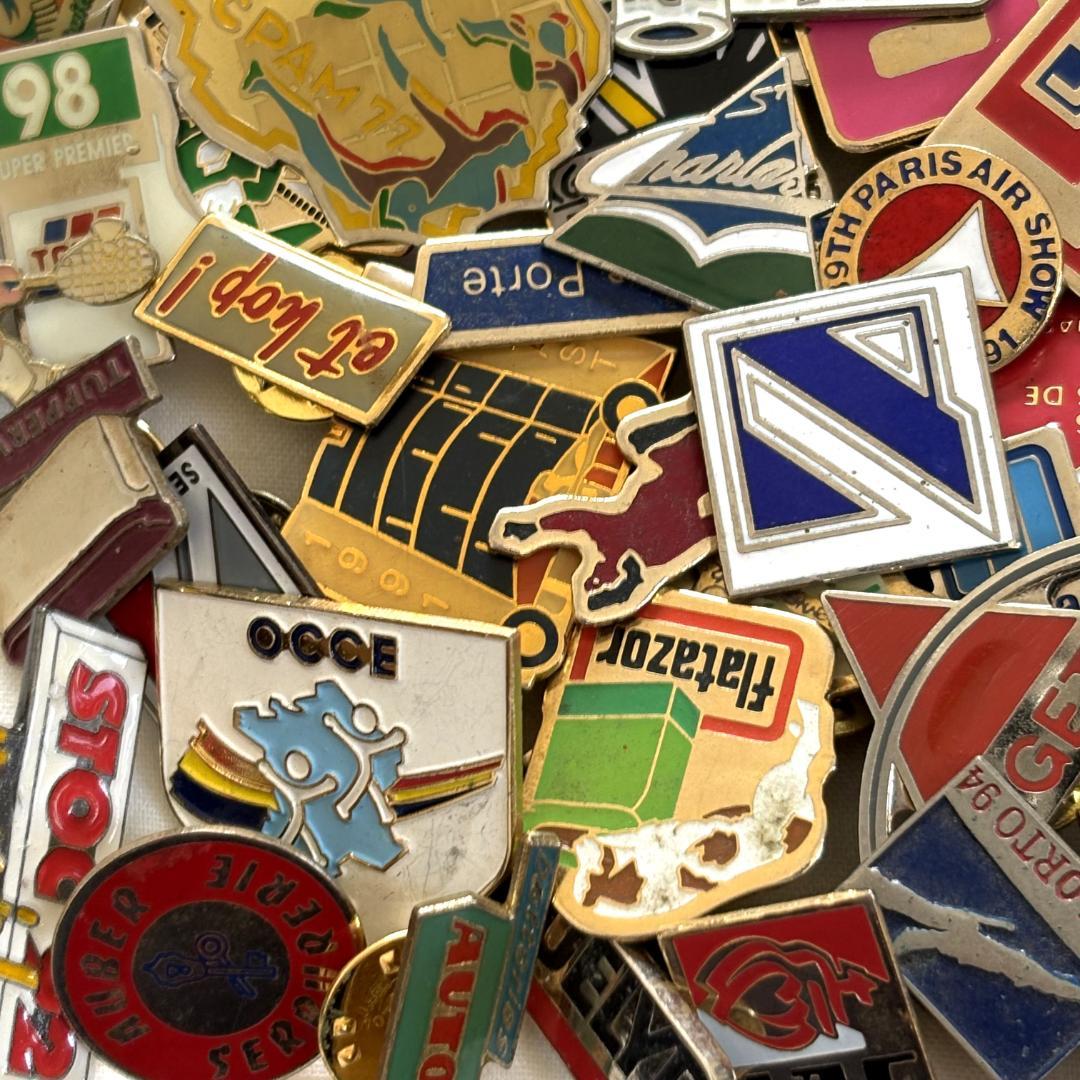 38502 フランス雑貨 フレンチ ピンバッジ200個セット ピンズ まとめ売り