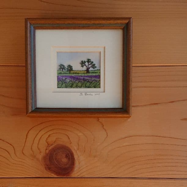 シルク刺繍の絵画