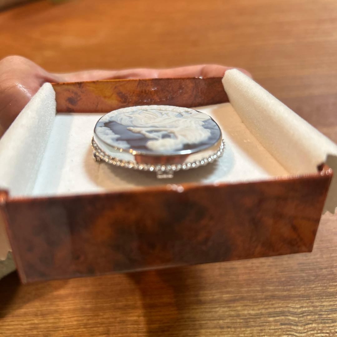 【美品】APA イタリア製 フルート シェル カメオ 2WAYブローチ