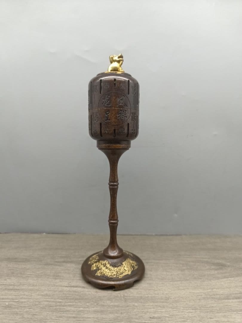 銅 細工 龍鳳宮灯香炉 檀香盤 室内 茶道 香道具 工芸品 置物