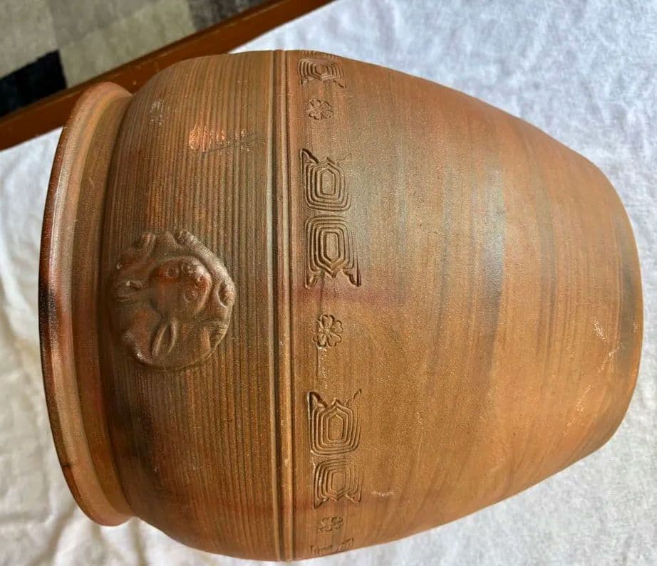 古備前焼　伊部陶苑　大壺　甕　鉢　アンティーク置物　骨董品