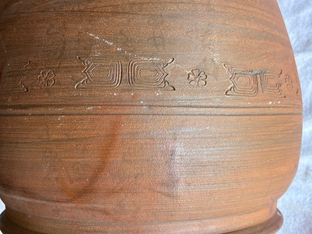 古備前焼　伊部陶苑　大壺　甕　鉢　アンティーク置物　骨董品