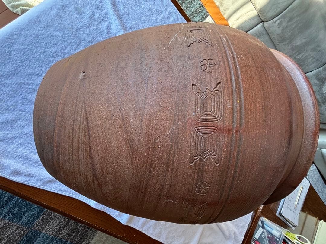 古備前焼　伊部陶苑　大壺　甕　鉢　アンティーク置物　骨董品