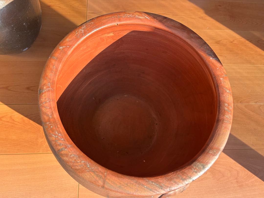古備前焼　伊部陶苑　大壺　甕　鉢　アンティーク置物　骨董品