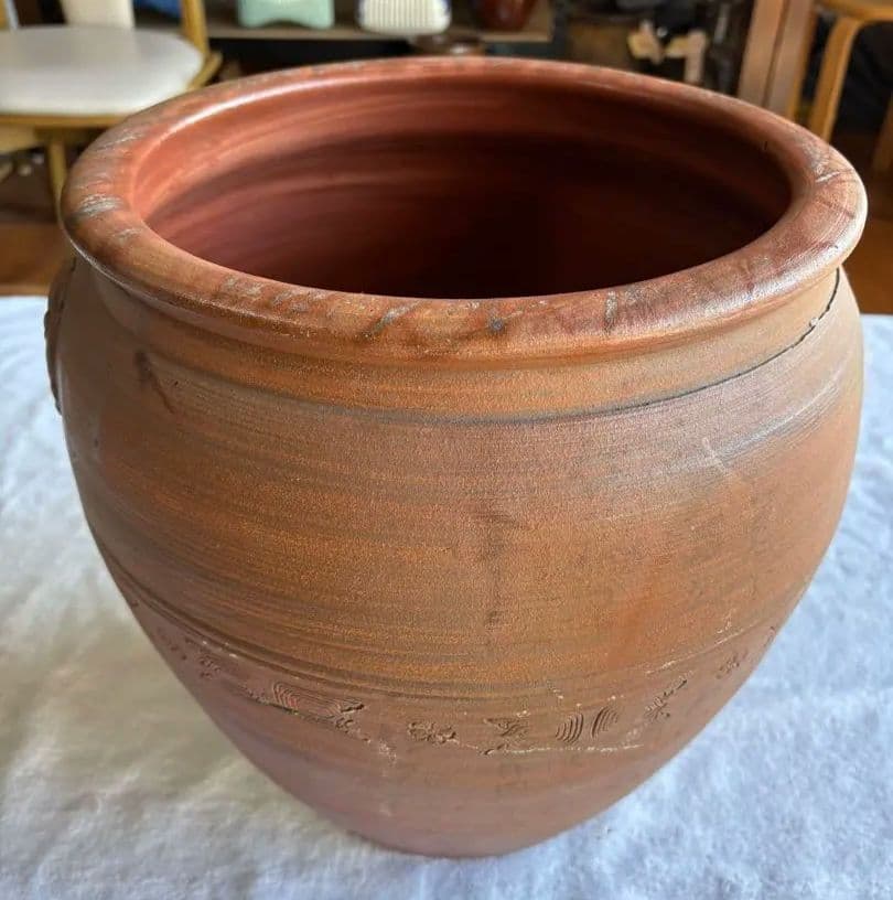 古備前焼　伊部陶苑　大壺　甕　鉢　アンティーク置物　骨董品