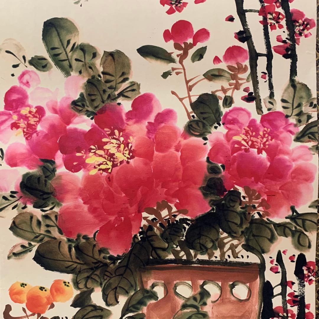 蔵出し 美術　高級品絵　巻き絵　民国時代大名家　　呉昌碩 旧蔵　掛け軸4本セット