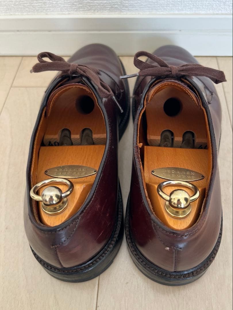 T*n様 Alden 990 プレーントゥ コードバン　バーガンディ 8D オー