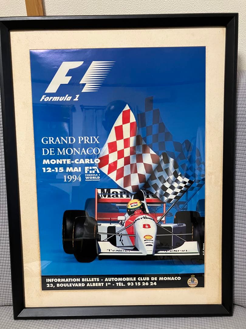 アイルトンセナ　モナコグランプリ　公式ポスター　1994年