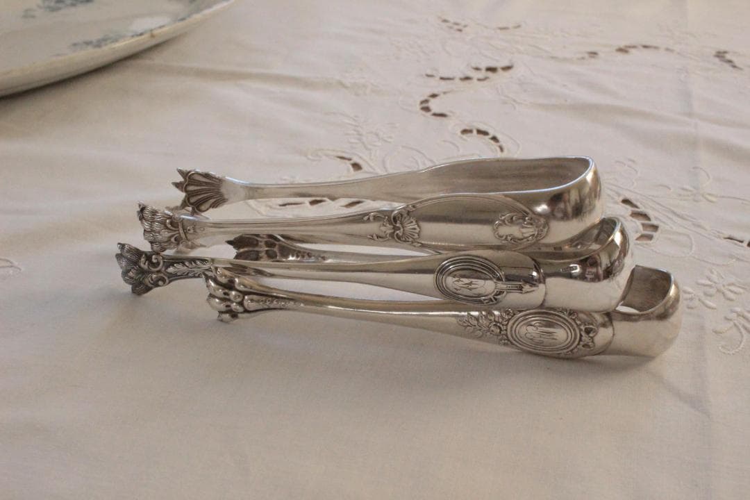 【A】シルバーコーティングのトング/野獣の足・フランスアンティーク