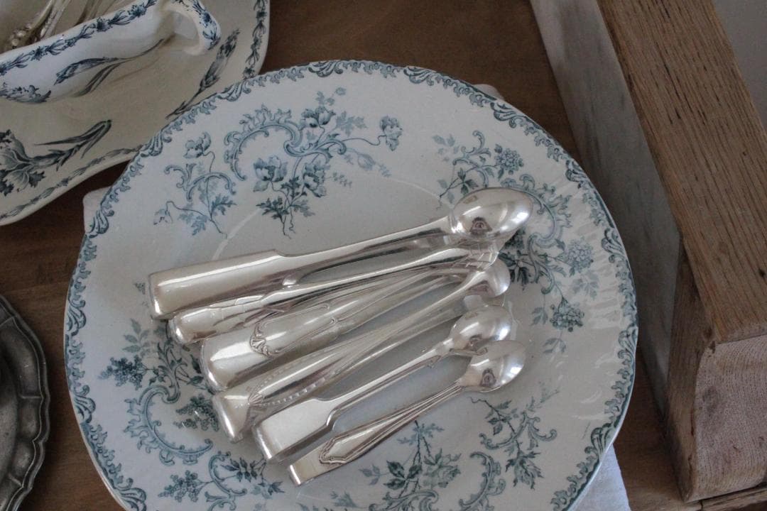 【A】シルバーコーティングのトング/野獣の足・フランスアンティーク