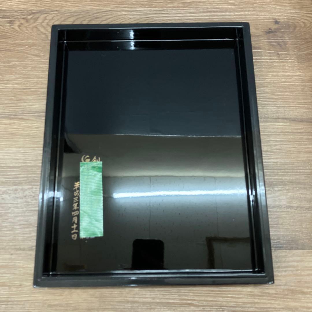 D-5 昭和レトロ 伝統工芸 会津漆器 銘撰漆器 文庫 書類入れ 木目模様