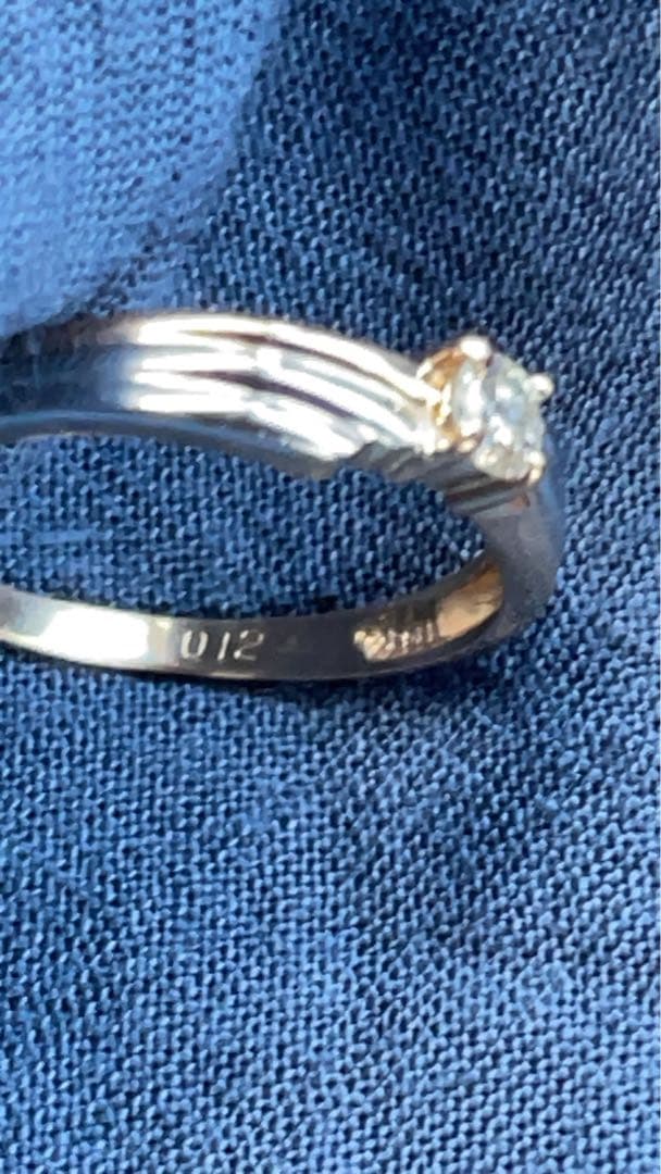 最終値下げ　ダイヤプラチナ18金リング12.5号