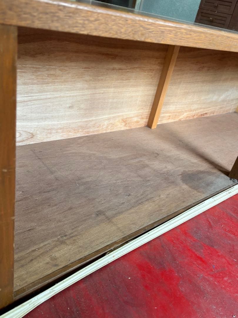 ◆アンティークガラスショーケース・タイル模様　状態B