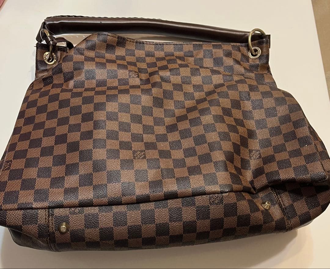 ハンドバッグ 大 ブラウン ポーチ3点セット