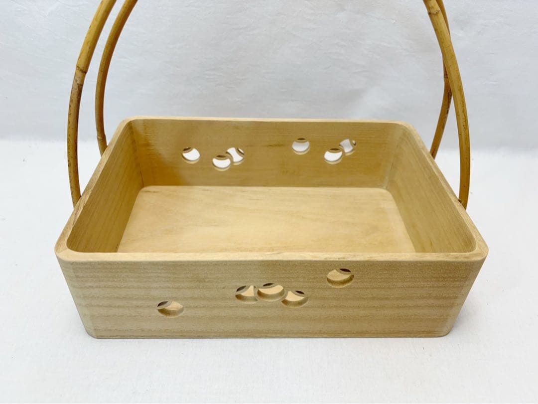 未使用 茶道具 桐 一燈好写 つぼつぼ透かし 手持ち莨盆 喫煙具 木工芸 紙箱