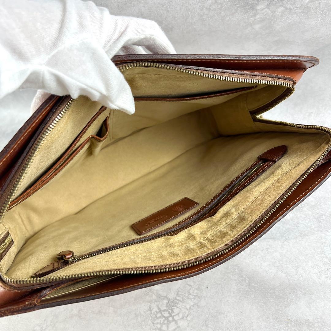 入手困難✨ ガンゾ ビジネスバッグ ブライドルレザー A4資料 ブラウン