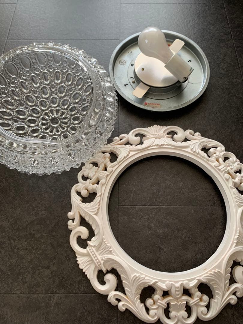 昭和レトロ　松下電工　ナショナル　白熱灯照明器具 天井照明　ガラス　ジャンク