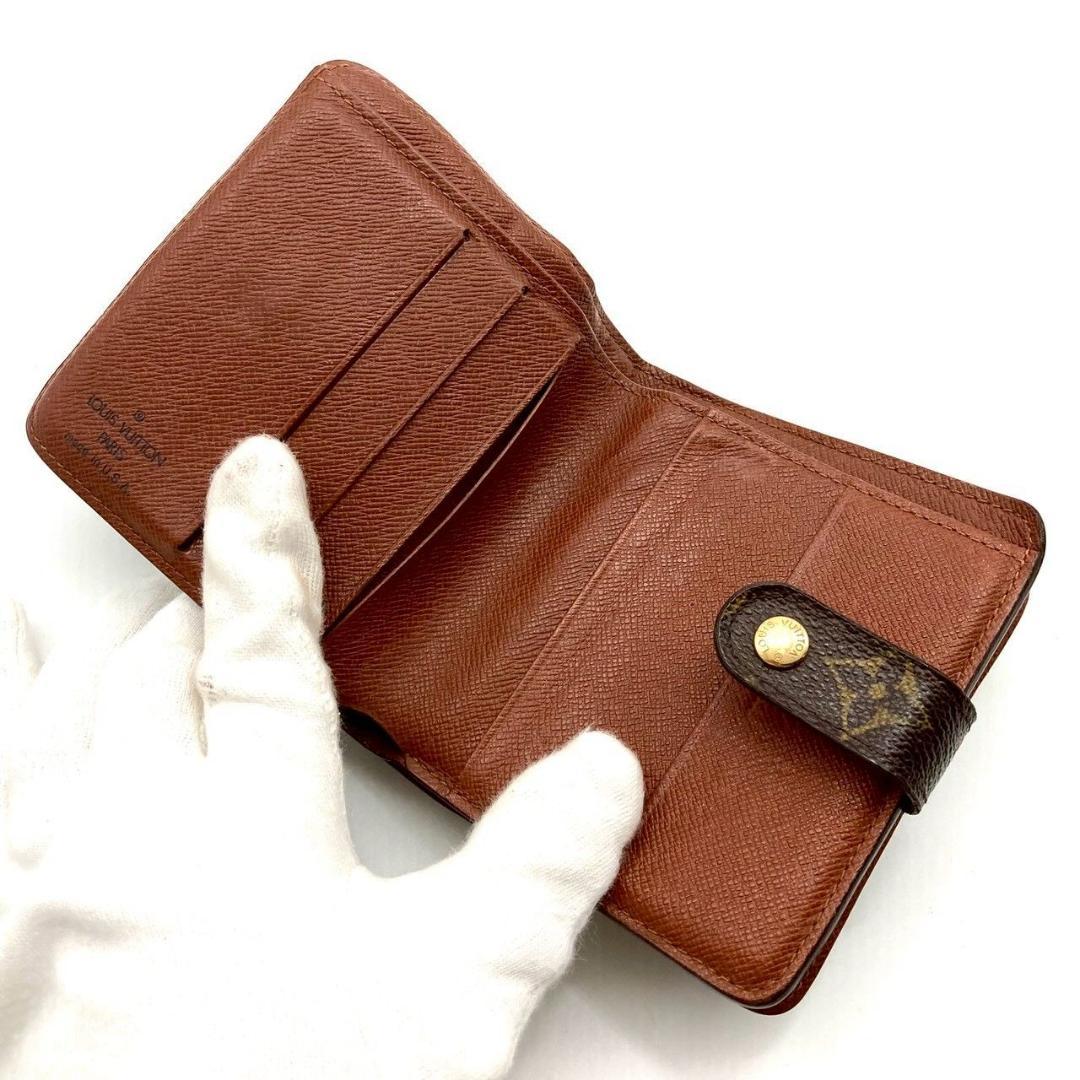 ルイヴィトン モノグラム コンパクトジップ ブラウン 二つ折り財布 71209