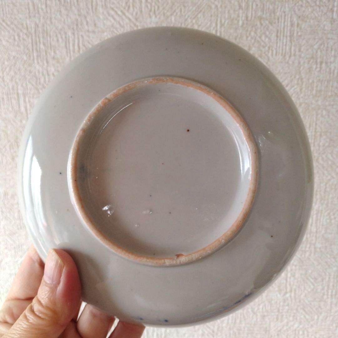 古伊万里明治印判芭蕉文平皿五客