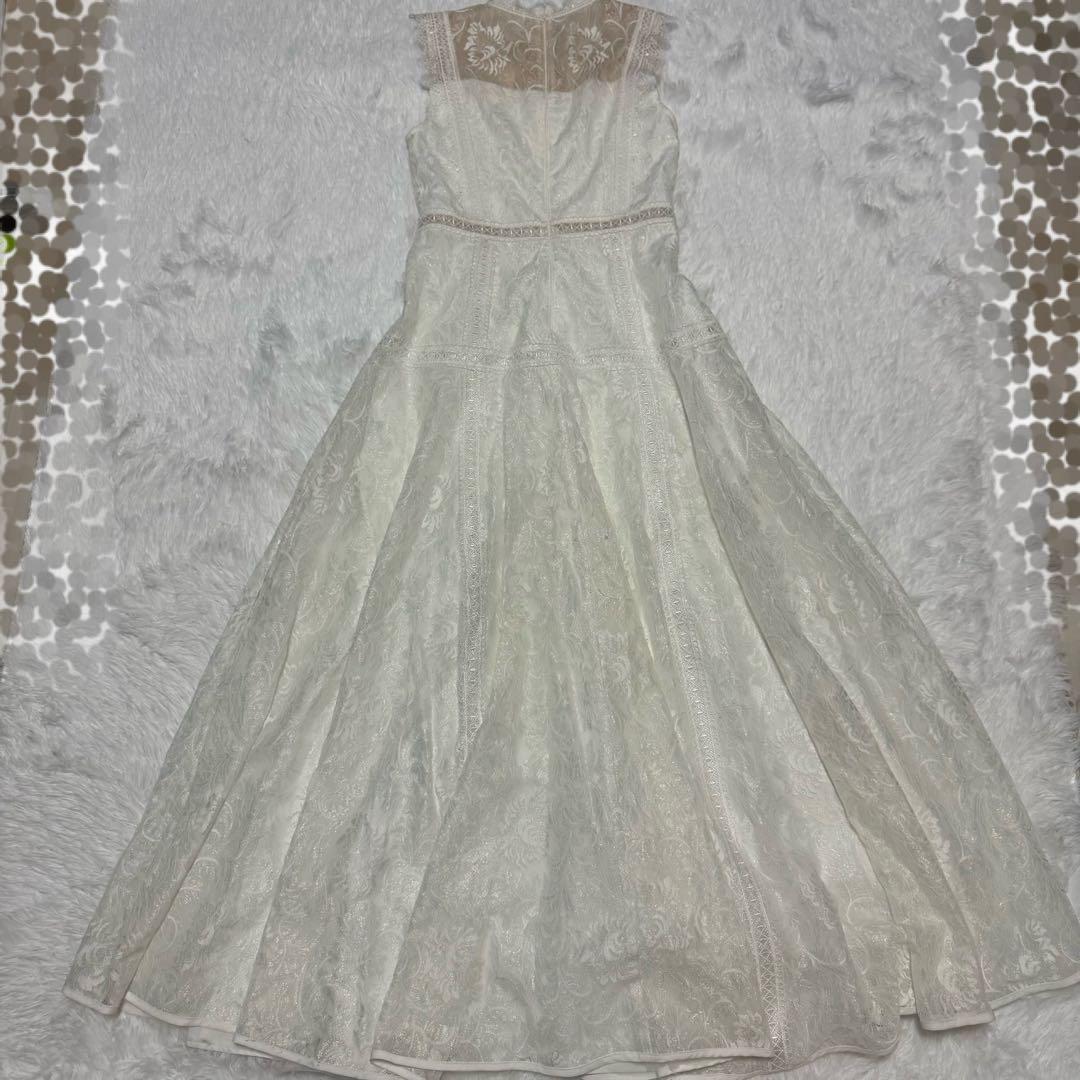 【ERUKEI/エルケイ】白/レース/マキシドレス/Aライン/ロングドレス/M